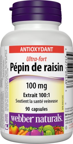 Pépin de raisin Ultra–fort  100 mg  90 capsules