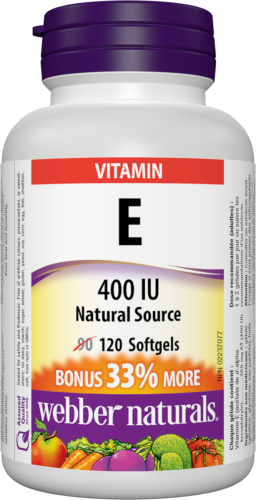 Vitamin E Natural Source  400 IU  120 Softgels