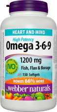 Omega 3-6-9 High Potency  Fish, Flax  Borage 