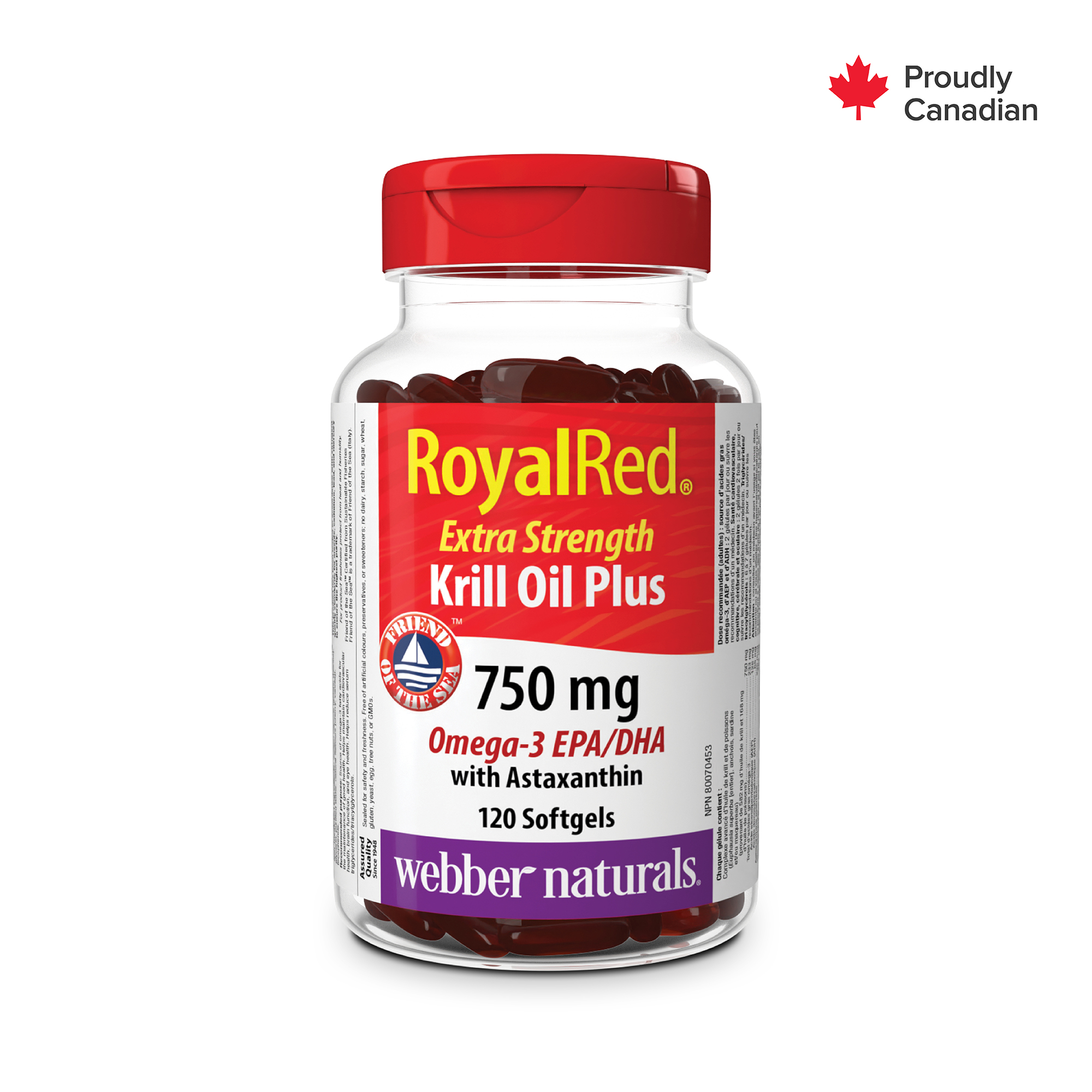pinion Nautisk Ansigt opad Omega-3 Krill Oil Plus 750 mg + Astaxanthin | Webber Naturals Canada