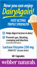 Dairy Again!™ Lactase Enzyme 250 mg