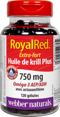 Huile de krill Plus Extra-fort 750 mg avec astaxanthine gélules