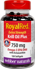 Krill Oil Plus Extra Strength 750 mg with Astaxanthin Softgels
