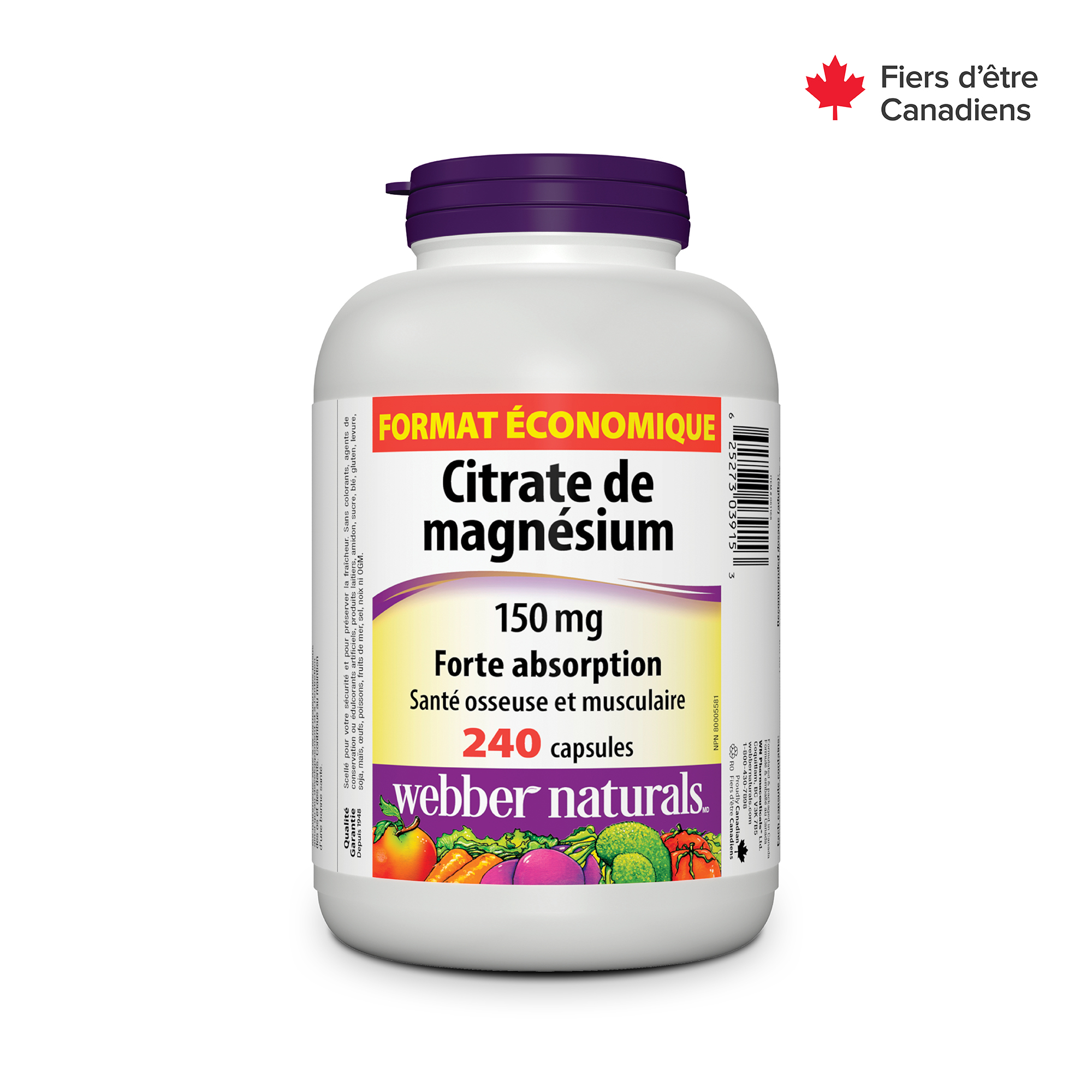 Magnesium Citrate High Absorption Capsules | Webber Naturals Canada