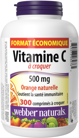 Vitamine C à croquer  500 mg  300 comprimés à croquer Orange naturelle