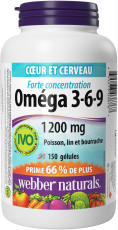 Oméga 3-6-9 Poisson, Lin et Bourrache 1 200 mg