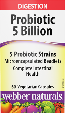 Probiotic 5 Billion 5 Probiotic Strains  5 Billion  60 Vegetarian Capsules