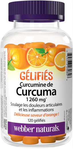 Curcumine de Curcuma  1 260 mg  120 gélifiés orange
