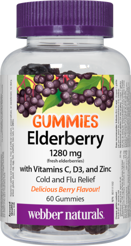 Elderberry Gummies with Vitamins C, D3, and Zinc