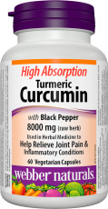Turmeric Curcumin High Absorption with Black Pepper   8000mg (raw herb)  60 Vegetarian Capsules
