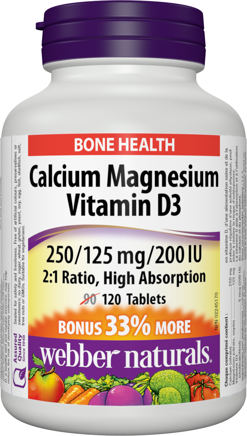 Ja Je zal beter worden Boven hoofd en schouder Calcium Magnesium Vitamin D3 2:1 Tablets | Webber Naturals Canada