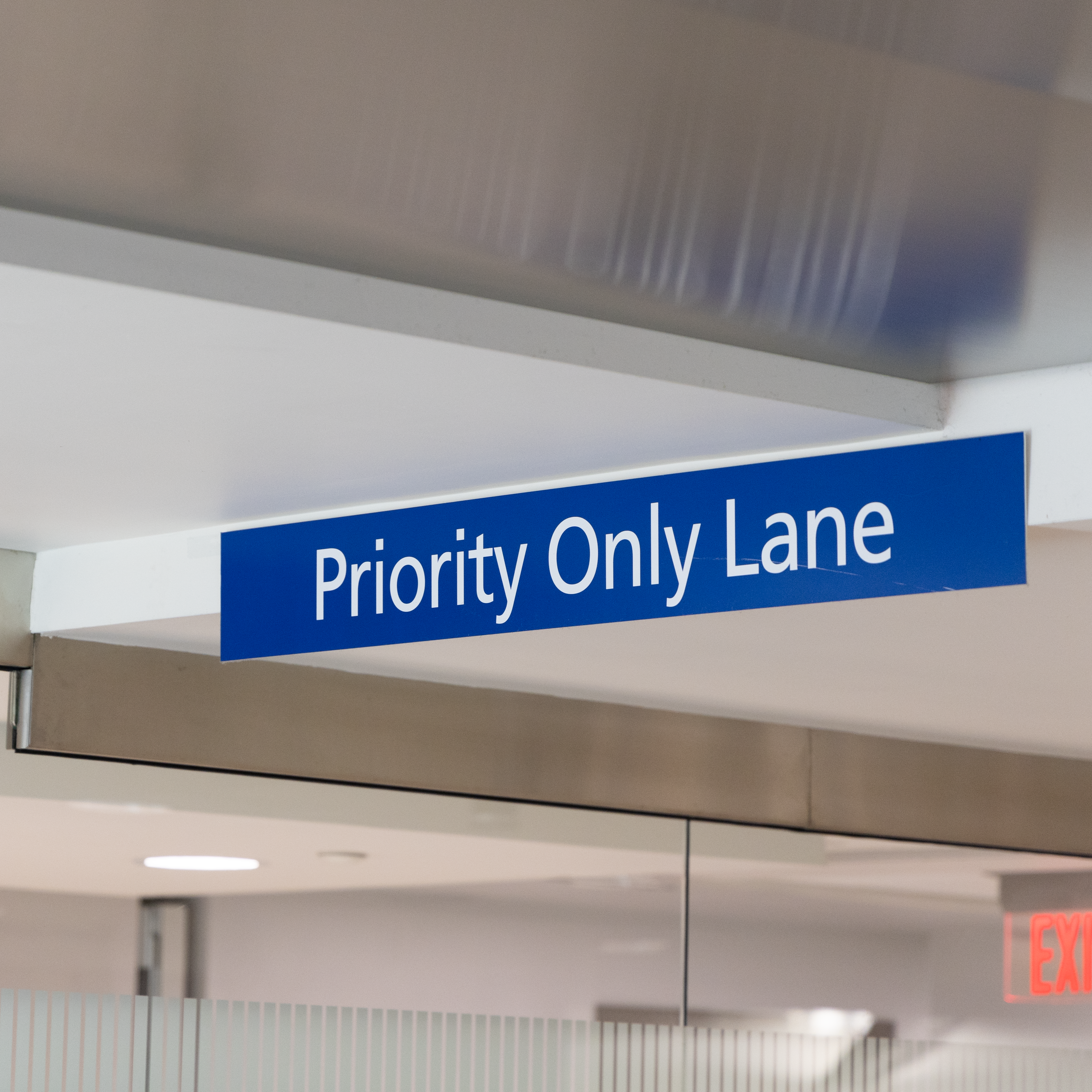 TSA Priority Only Lane Photo