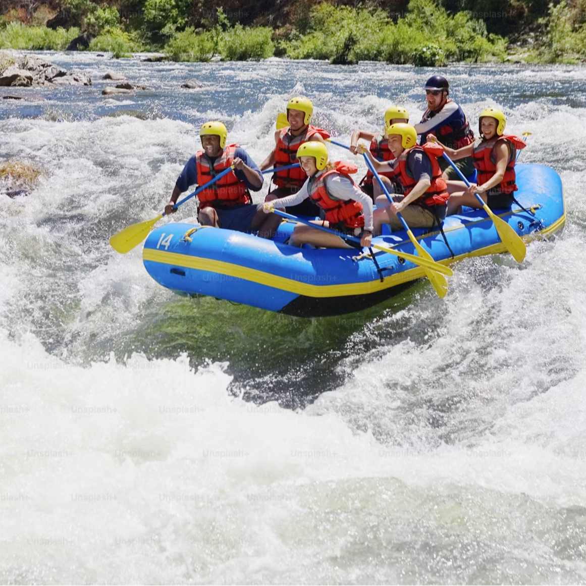 Lifestyle - Whitewater Rafting (royalty free)