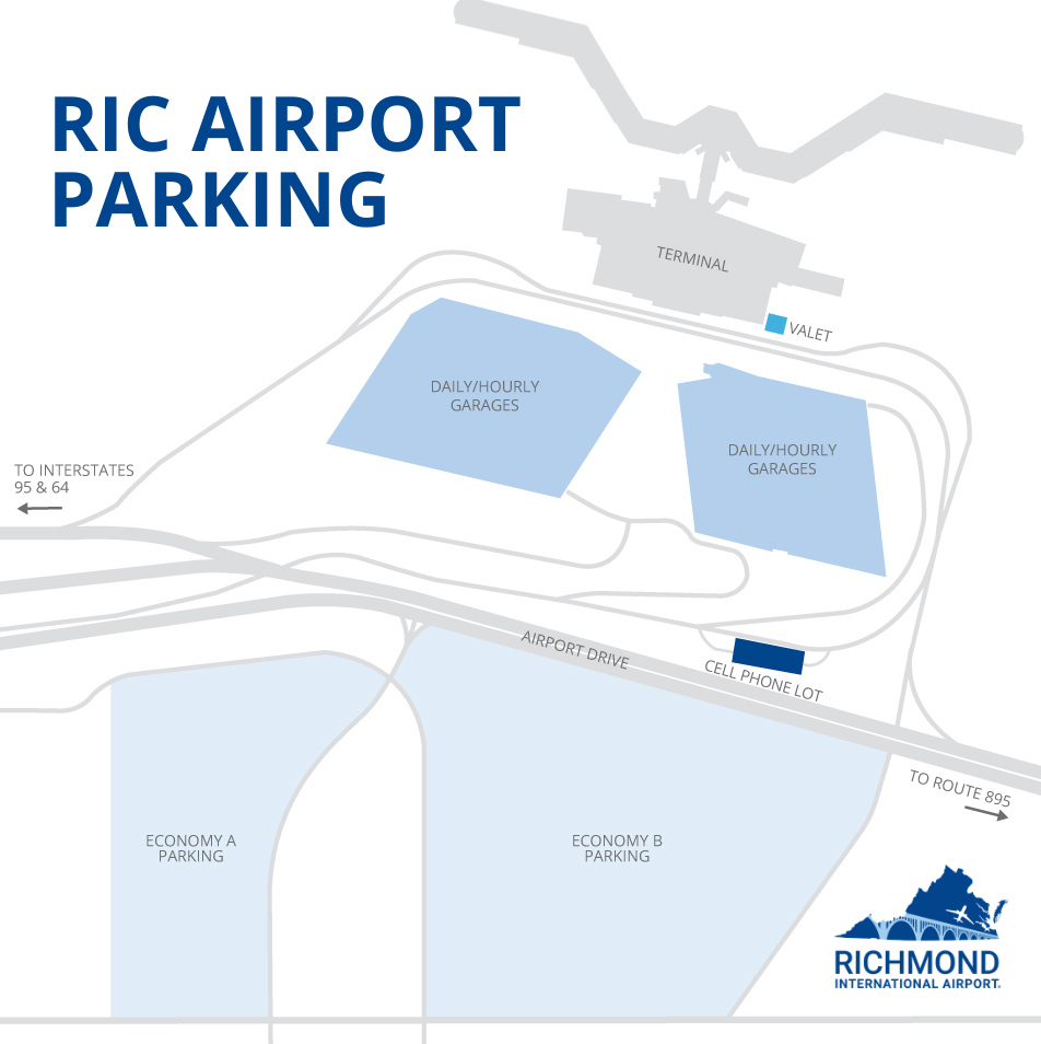 RIC Airport Parking Map
