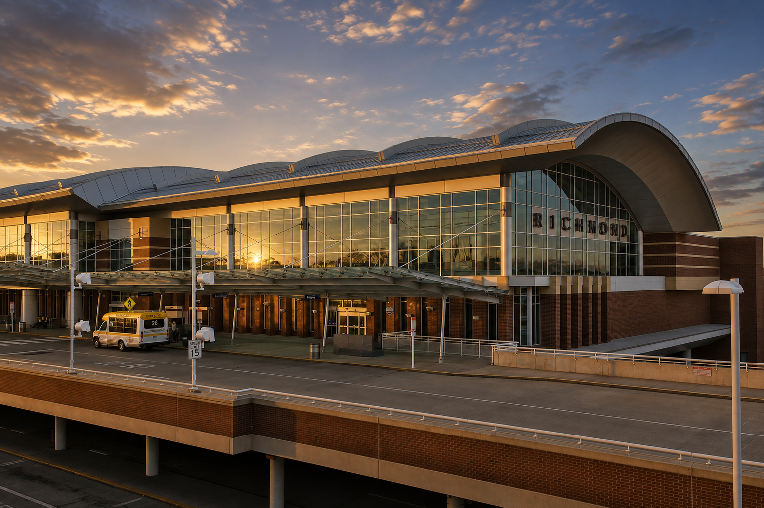 RICHMOND INTERNATIONAL AIRPORT AT SUNSET