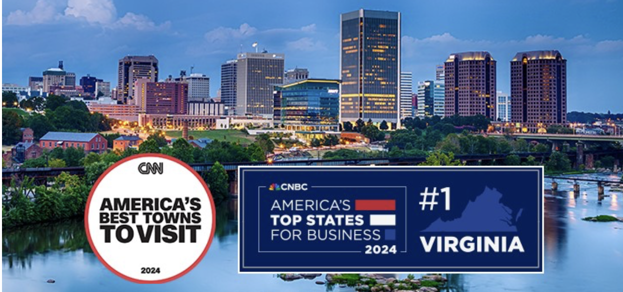 It’s Blue Skies for Richmond, VA—America’s Best Travel City in the Best State for Business. 