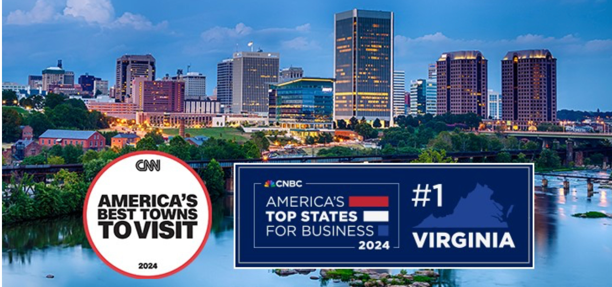 It’s Blue Skies for Richmond, VA—America’s Best Travel City in the Best State for Business. 