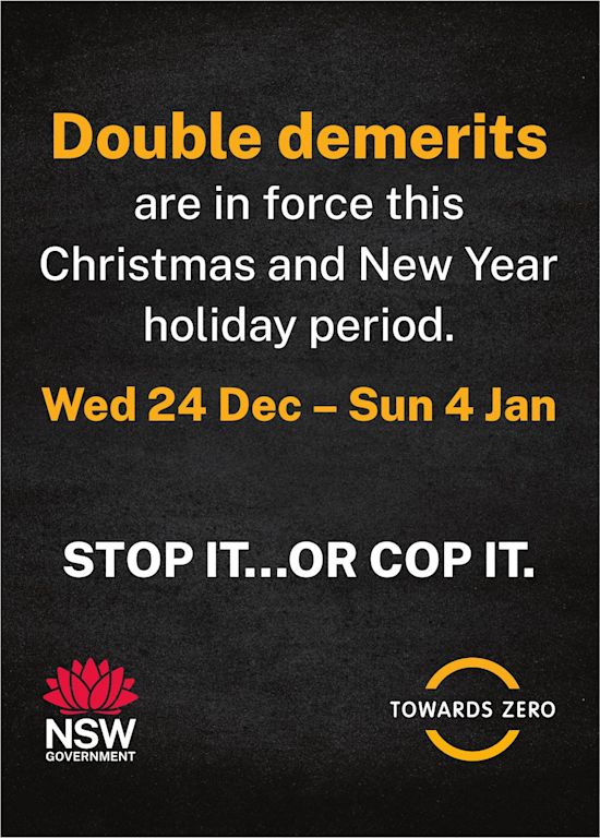 NSW Gov – Double Demerits