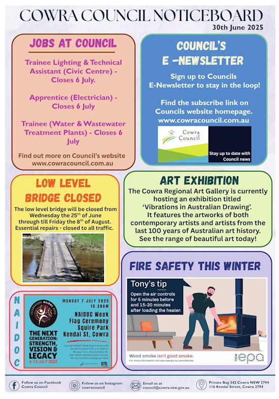 Cowra Council Noticeboard
