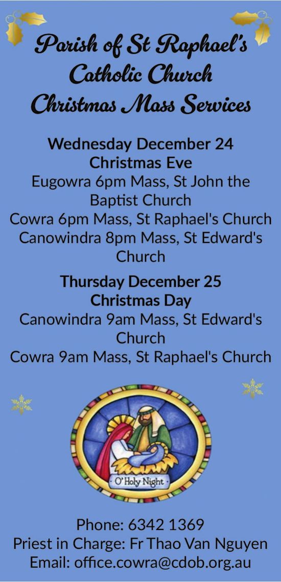 Parish Of St Raphael's - christmas mass services