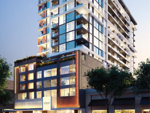 Artist impression of WA Arthouse apartments, apartment building exterior