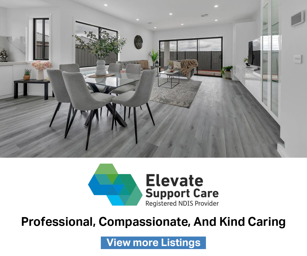 Elevate Support Resource Banner Promotion showcasing one of their new SDA homes. 