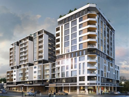 Artist impression of the Auburn apartment building exterior
