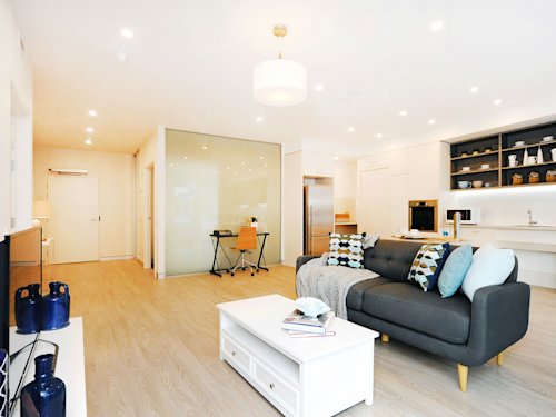 living and kitchen area of an SDA apartment