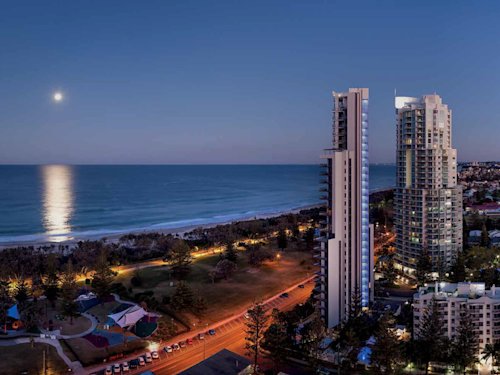 artist impression of the apartment building at broadbeach