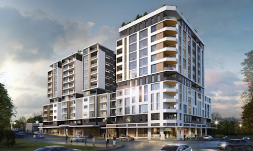 artist impression of Auburn apartment exterior