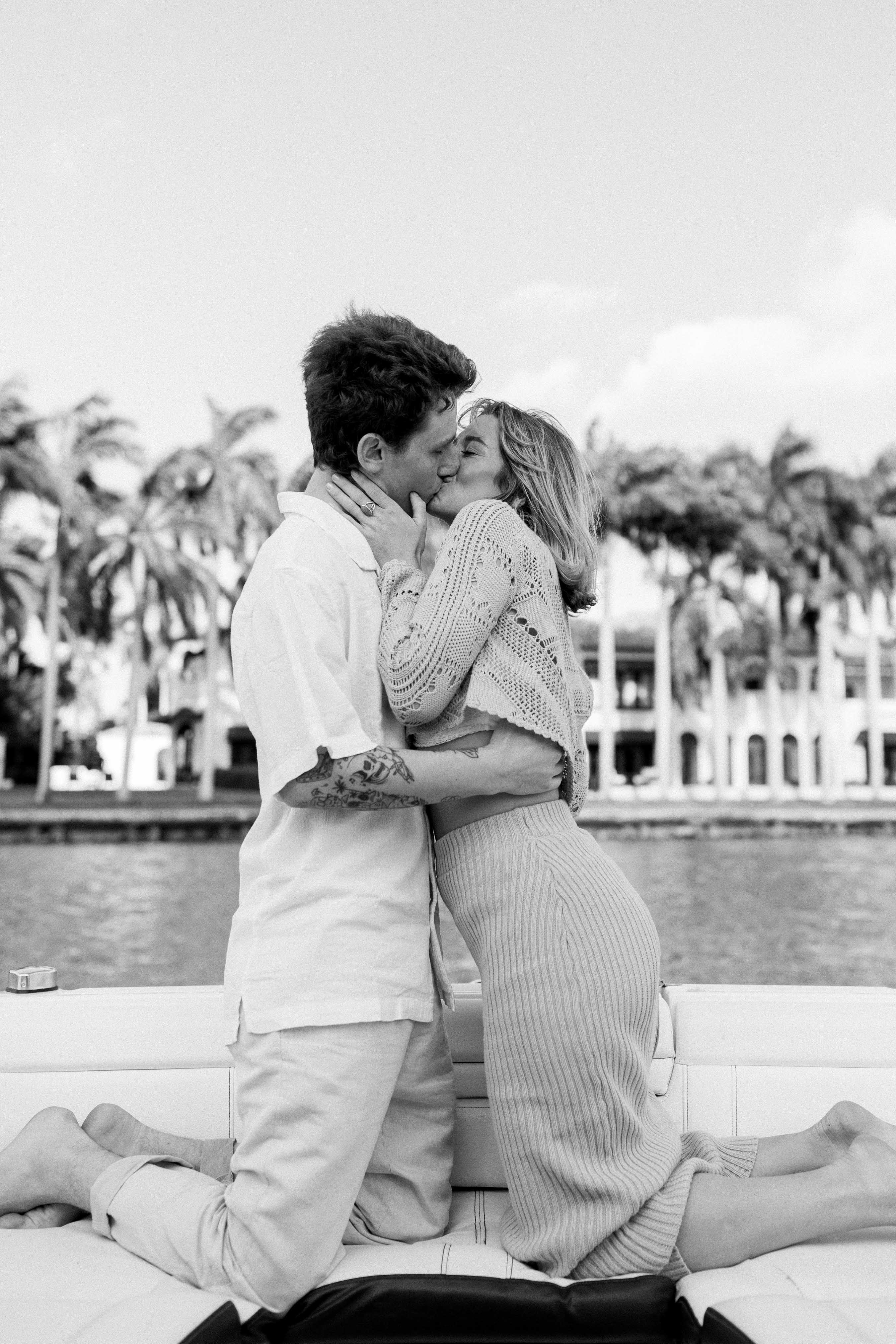 Non traditional engagement photo ideas - rent a boat