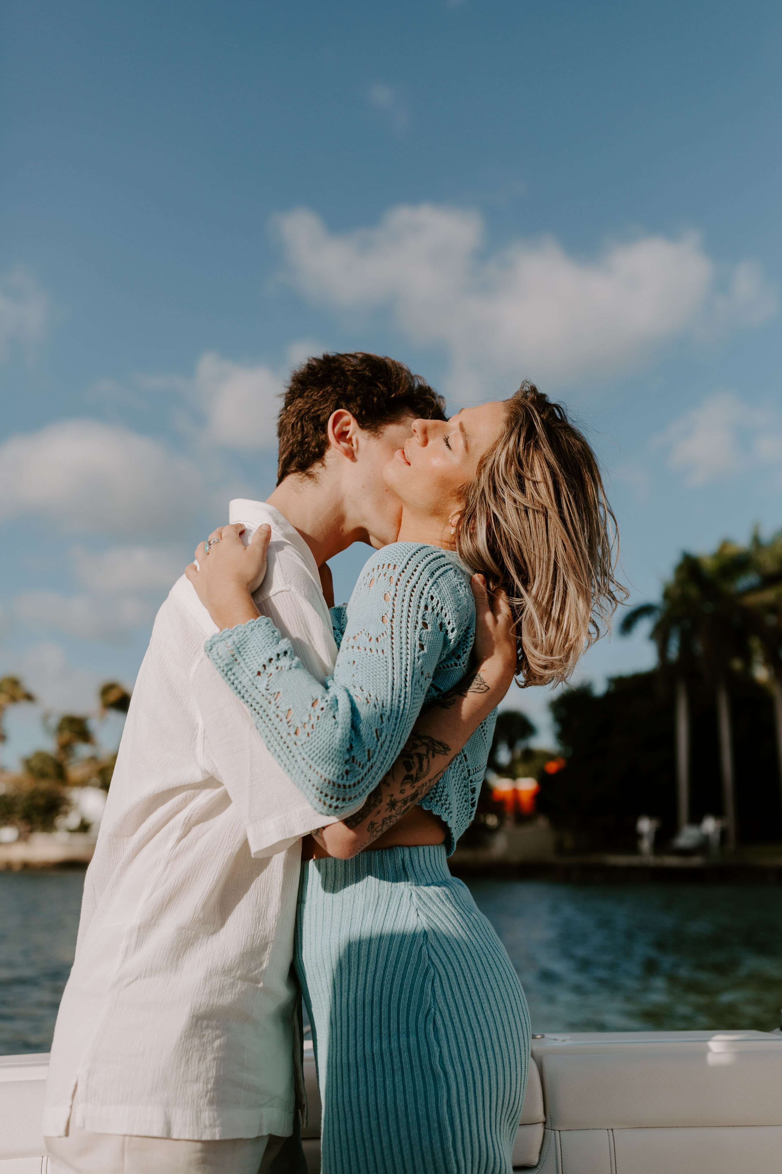 Romantic engagement photos in Miami Beach
