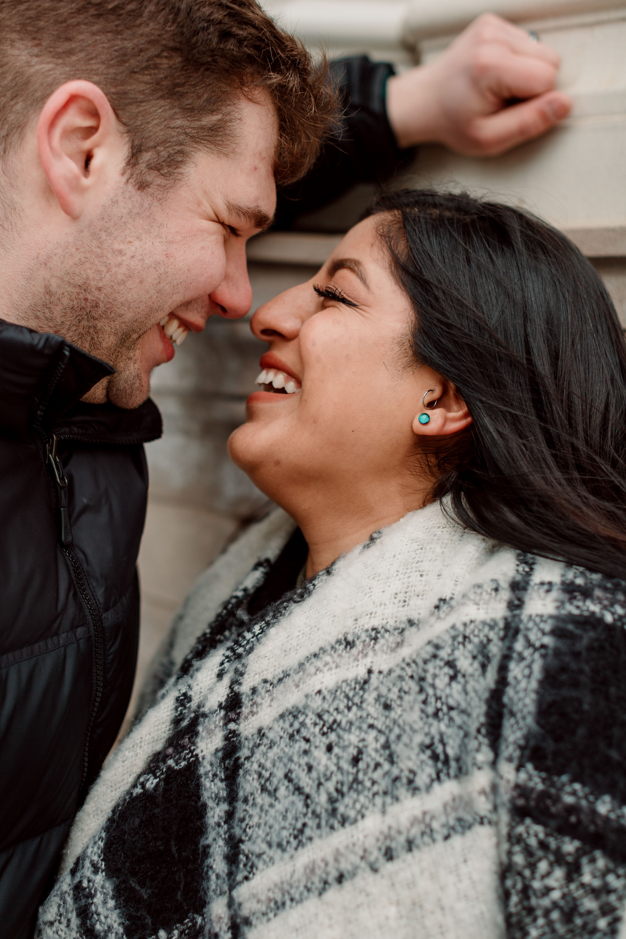 Downtown Chicago winter engagement session
