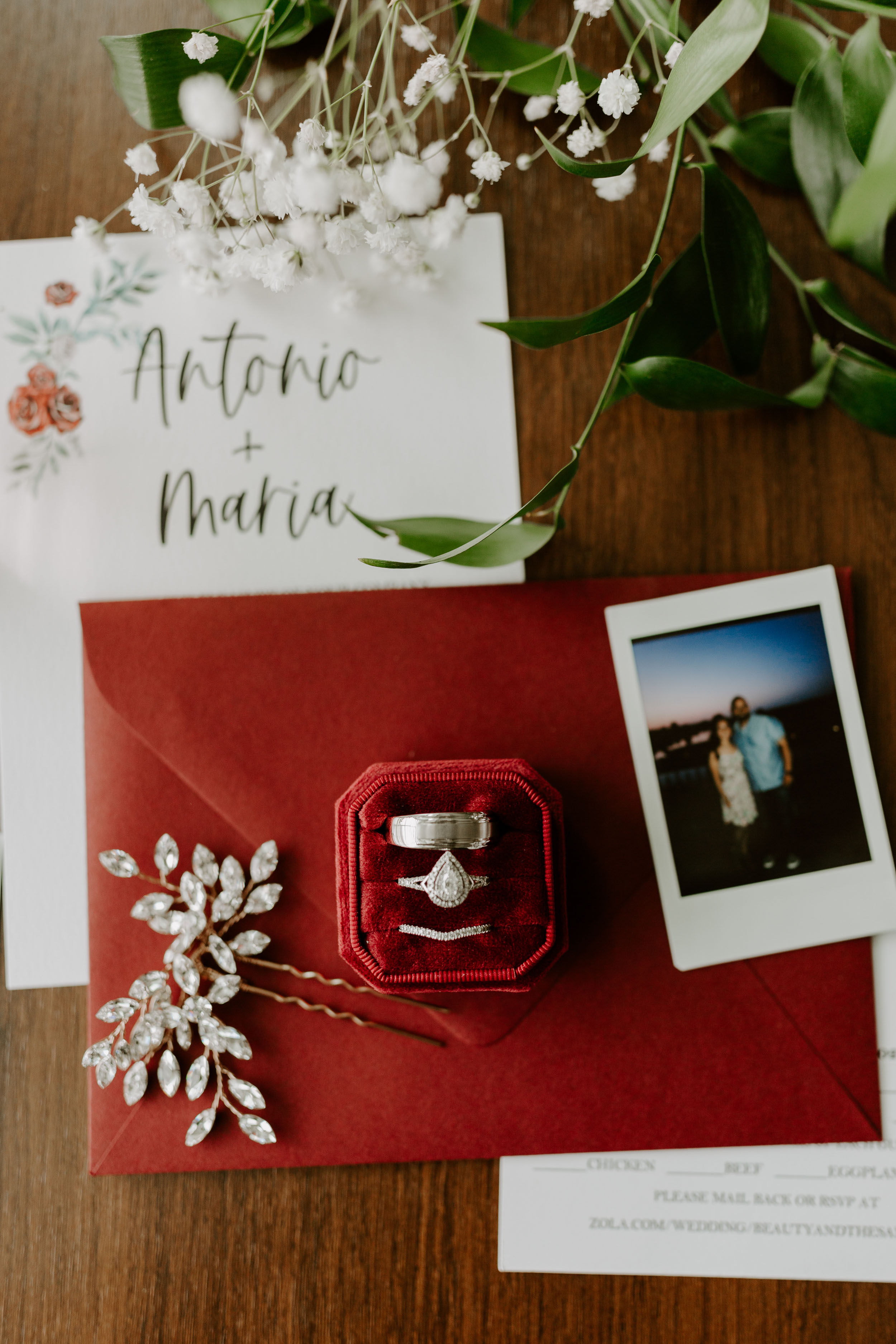Detail Photo of Wedding Rings and Wedding Invitation Suite | Mistwood Golf Club Wedding | Chicagoland Country Club Weddings | Best Golf Courses for Weddings
