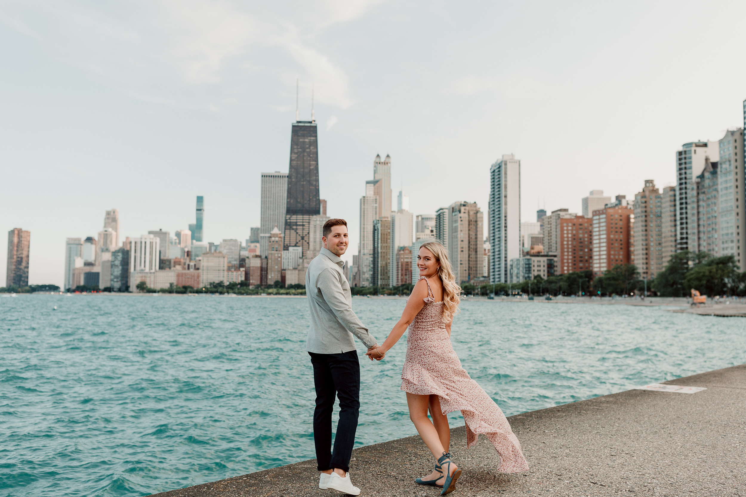 Sunny City Views - Chicago Engagement Photos