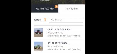 Farm Service Manager dashboard