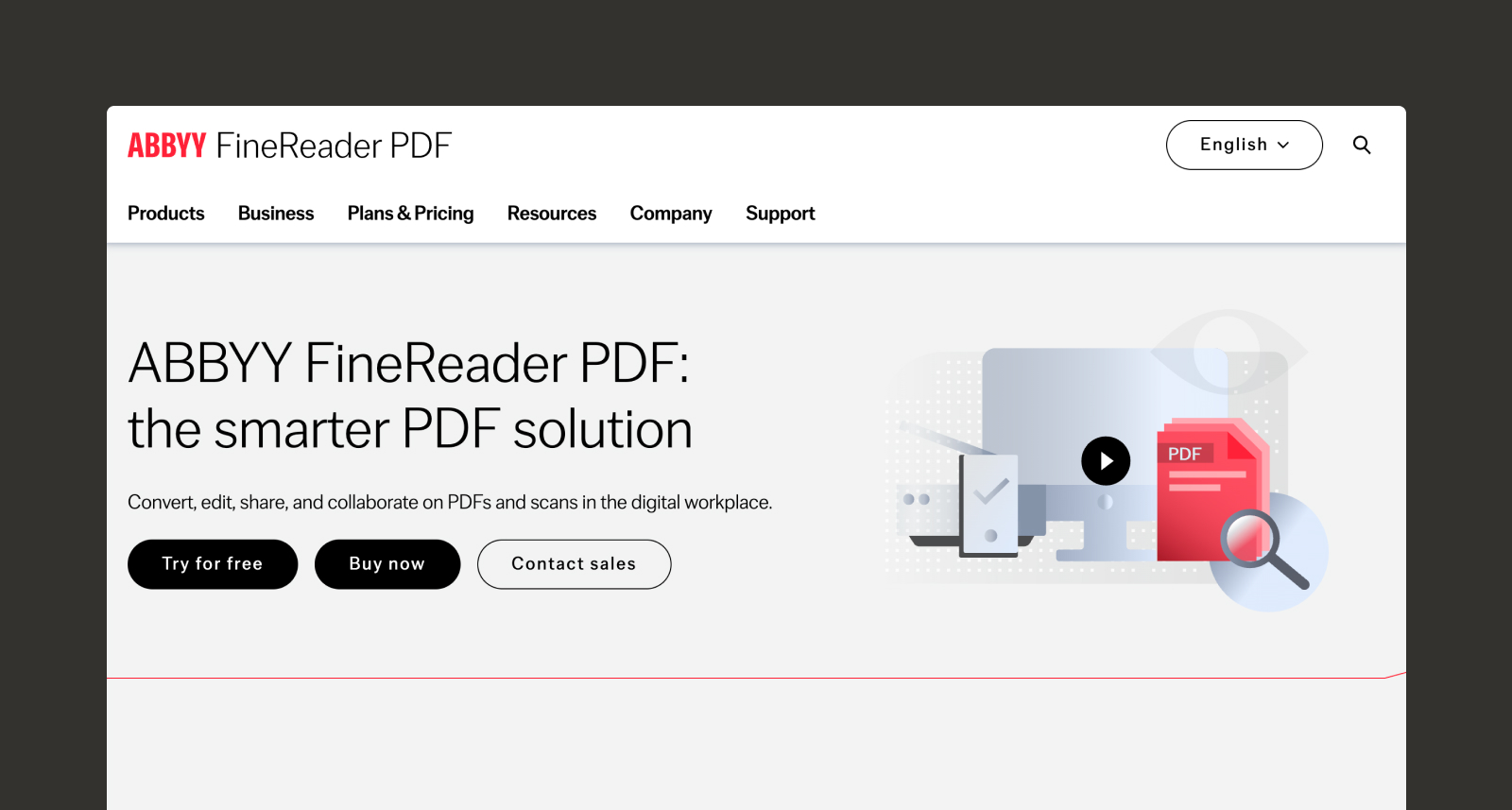 ABBYY FineReader’s homepage.