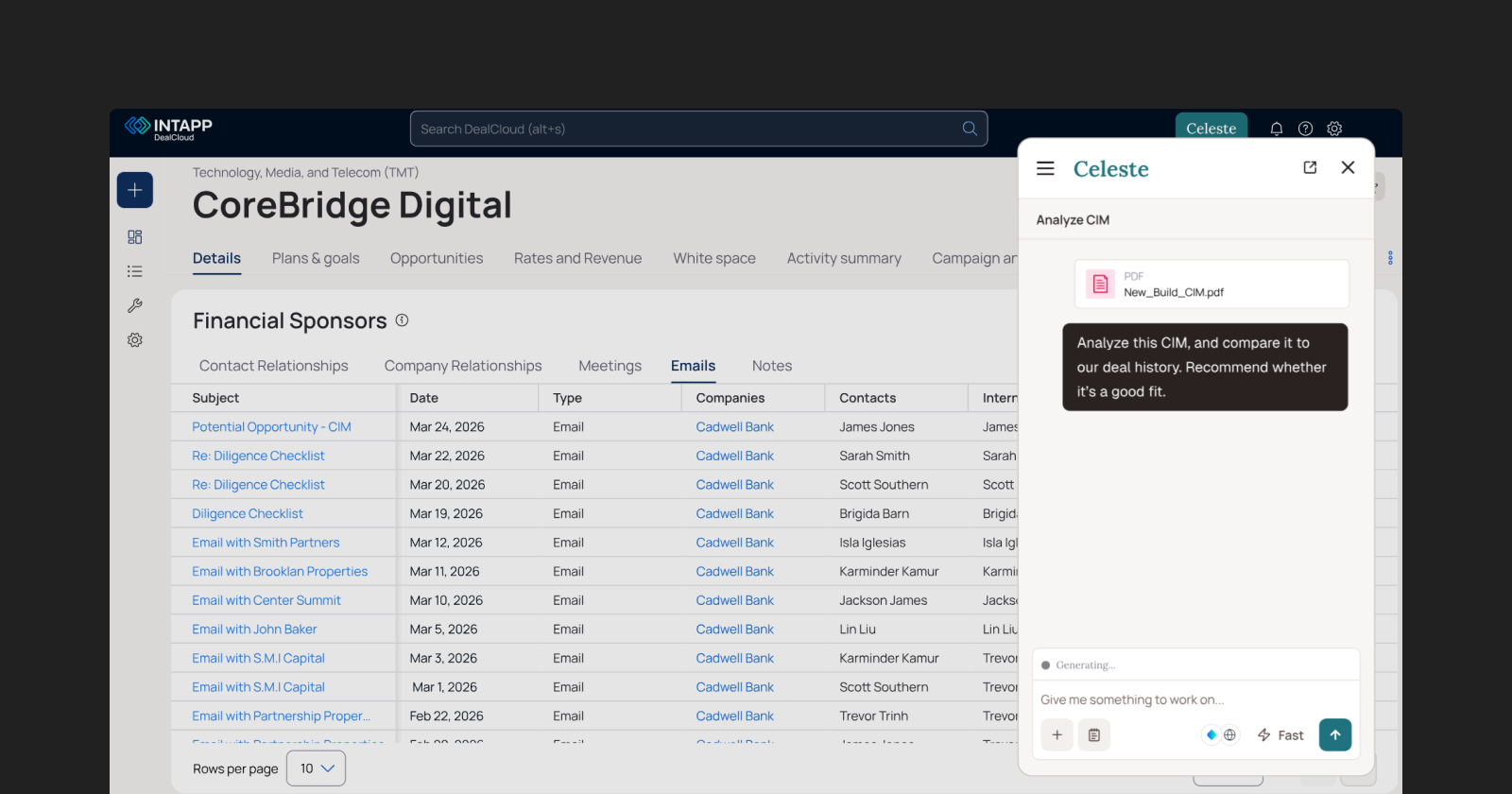 DealCloud platform in action