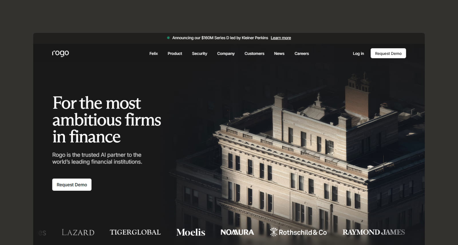 Rogo homepage.