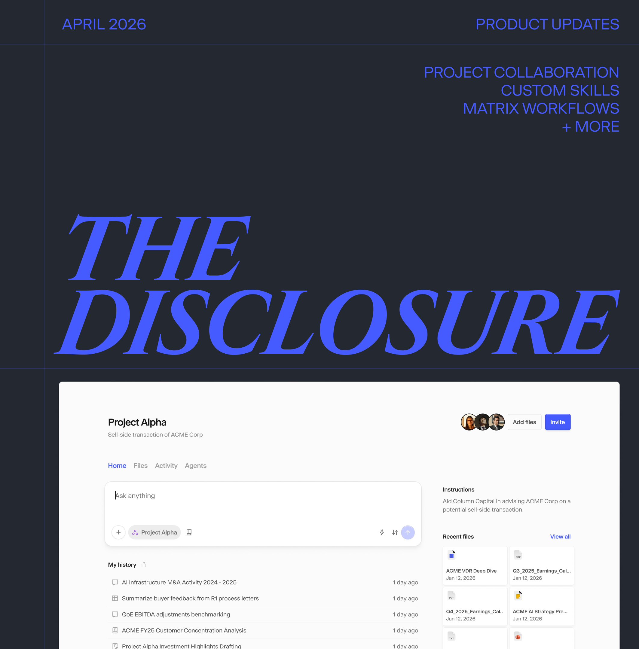 What's New: April Disclosure 2026 cover