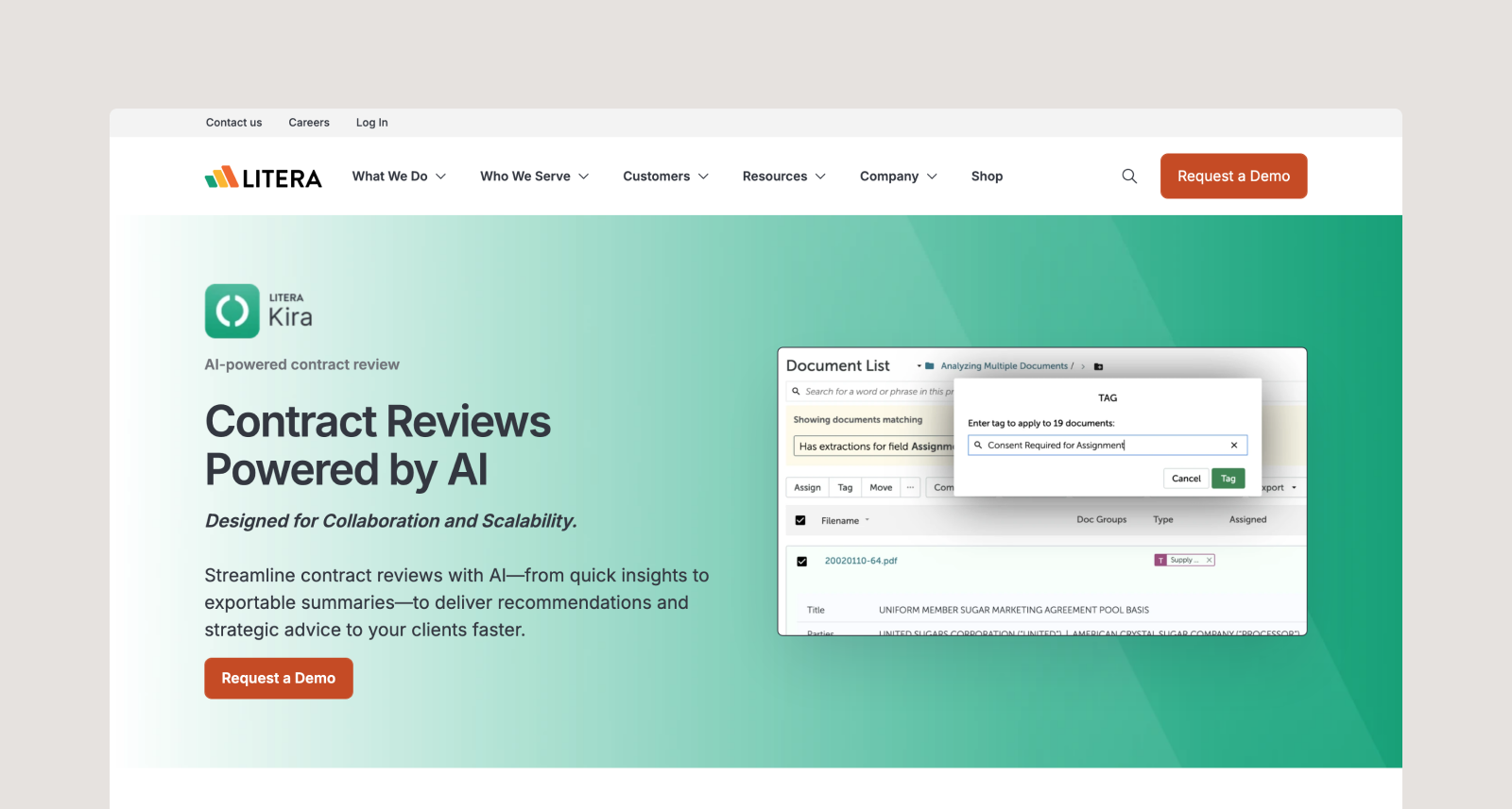 Litera Kira’s homepage.