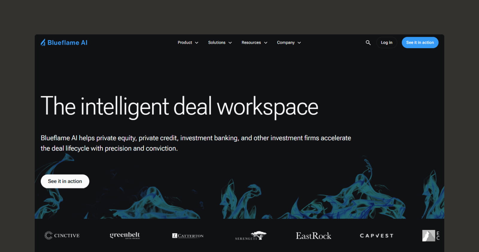 Blueflame homepage.