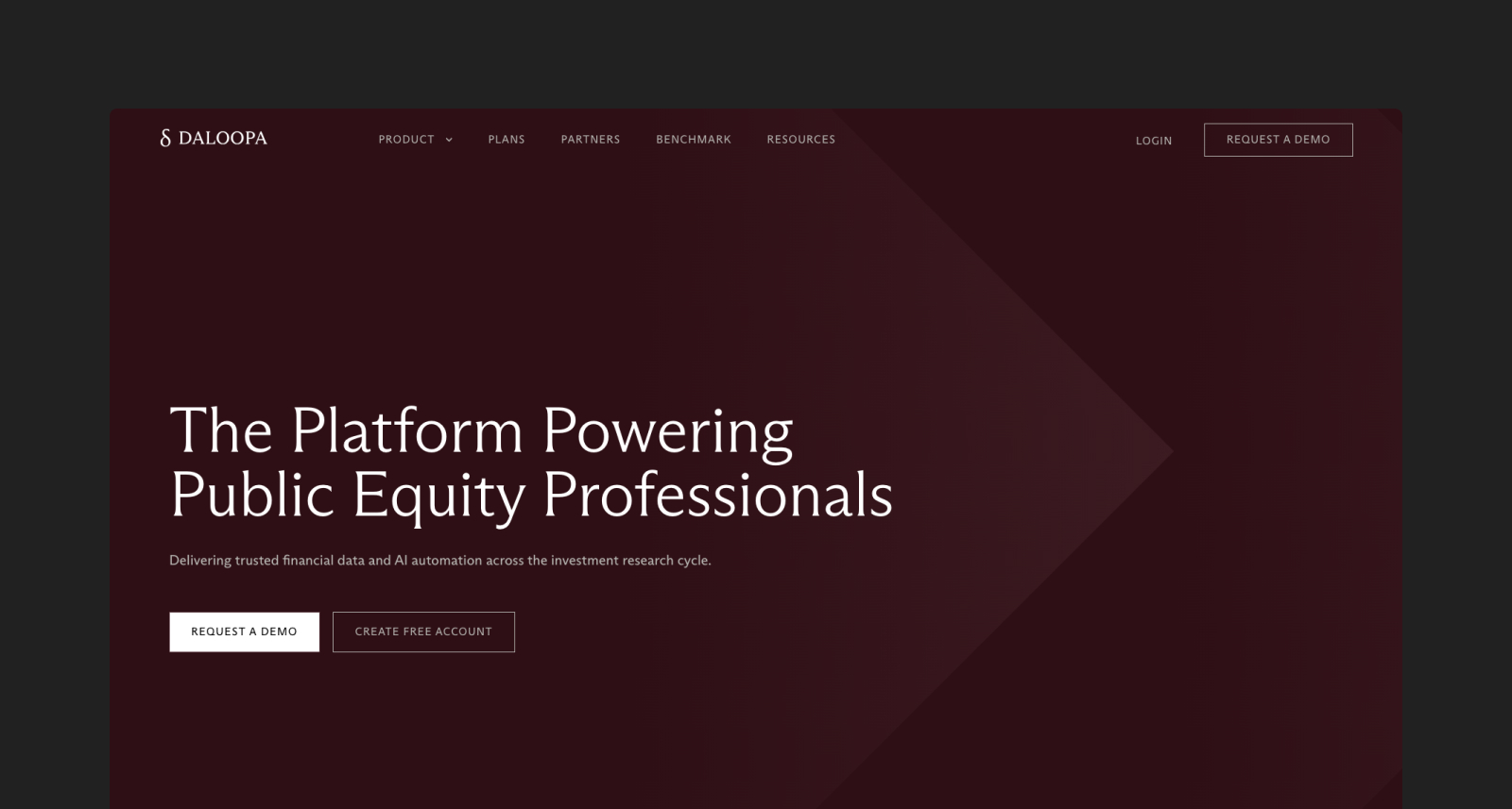 Daloopa homepage
