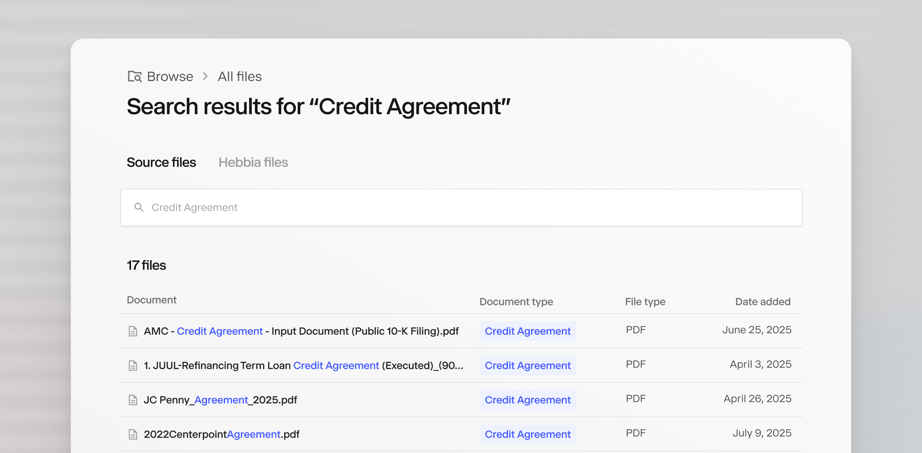Search and filter across all your public and private data in Browse simultaneously, so you can quickly find the files you need.
