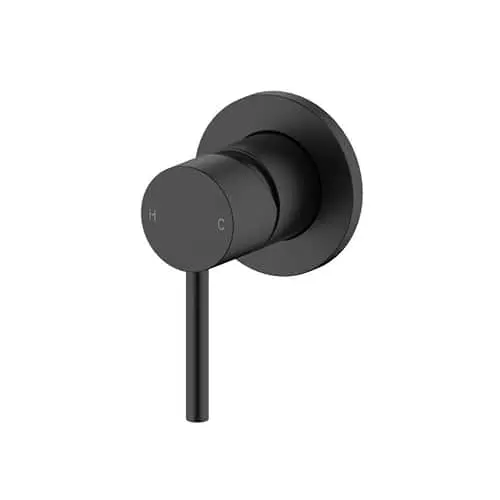 Mizu Drift shower mixer in matte black.