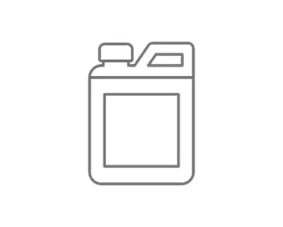 Simple gray outline icon of a rectangular container or canister with a handle and cap