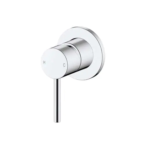 Mizu Drift shower mixer in chrome.