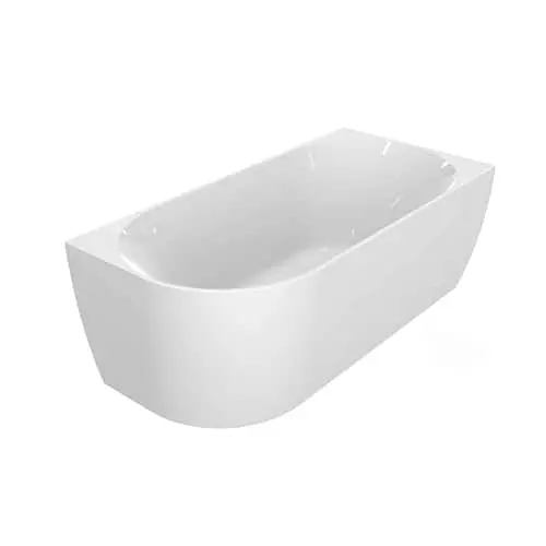 Posh Solus back to corner freestanding bath.