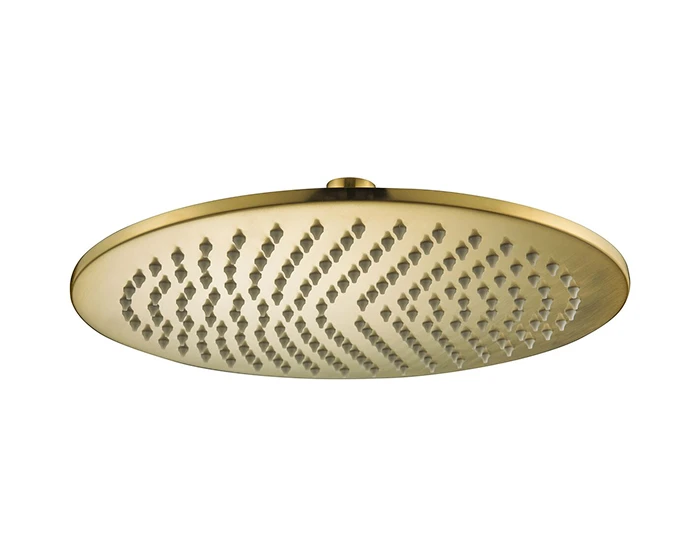 Mizu Drift shower head in brushed brass