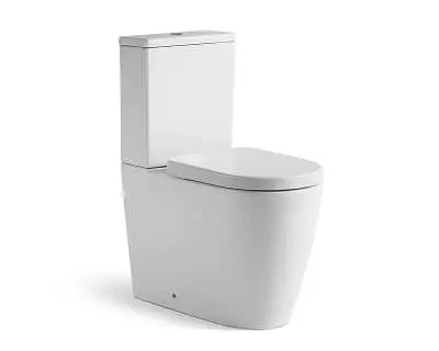 Kado Lux toilet with closed lid and modern minimalist design against white background.